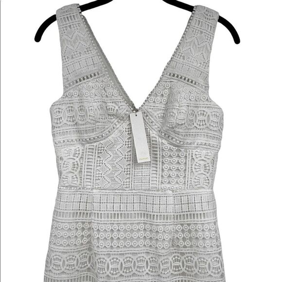 NWT Trina Turk White Dress 2 Crochet Lace - Picture 5 of 9